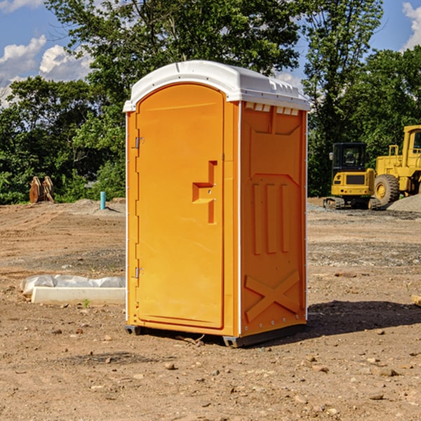 how often are the porta potties cleaned and serviced during a rental period in Lakeland Shores MN